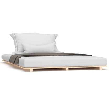 Bed Frame without Mattress 150x200 cm King Size Solid Wood Pine