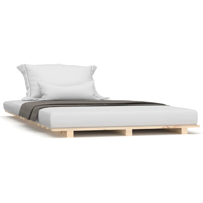 Bed Frame without Mattress 75x190 cm Small Single Solid Wood Pine