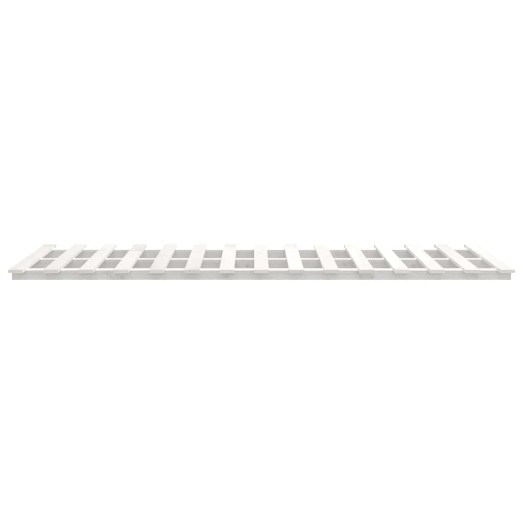 Bed Frame without Mattress White 140x190 cm Solid Wood Pine