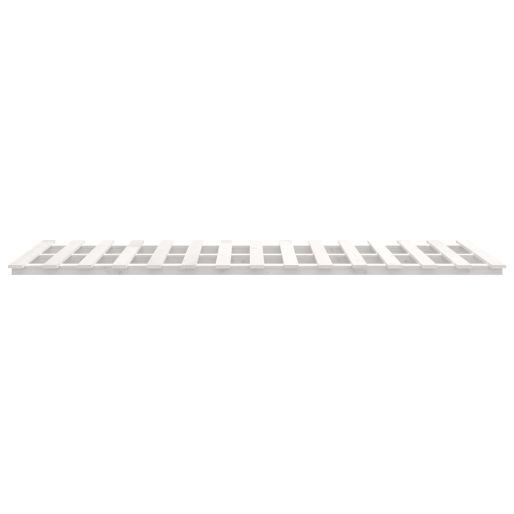 Bed Frame without Mattress White 135x190 cm Double Solid Wood Pine
