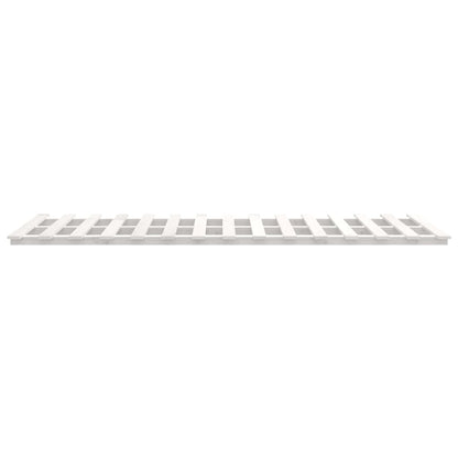 Bed Frame without Mattress White 135x190 cm Double Solid Wood Pine