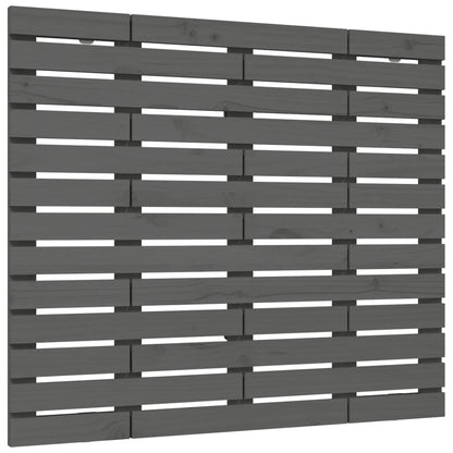 Wall Headboard Grey 106x3x91.5 cm Solid Wood Pine