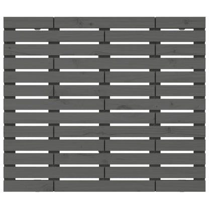 Wall Headboard Grey 106x3x91.5 cm Solid Wood Pine