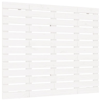 Wall Headboard White 126x3x91.5 cm Solid Wood Pine