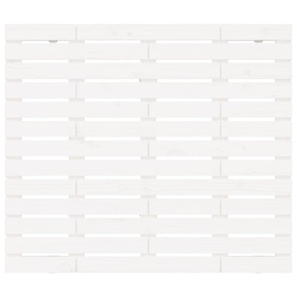Wall Headboard White 126x3x91.5 cm Solid Wood Pine