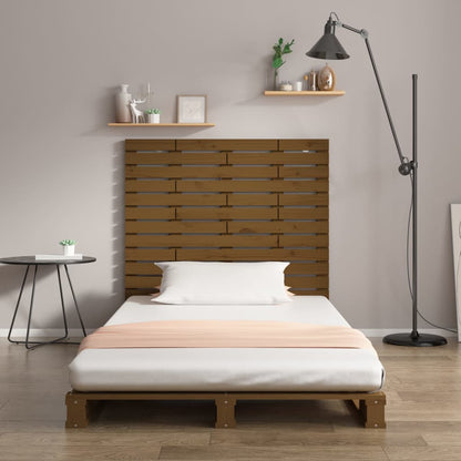 Wall Headboard Honey Brown 126x3x91.5 cm Solid Wood Pine