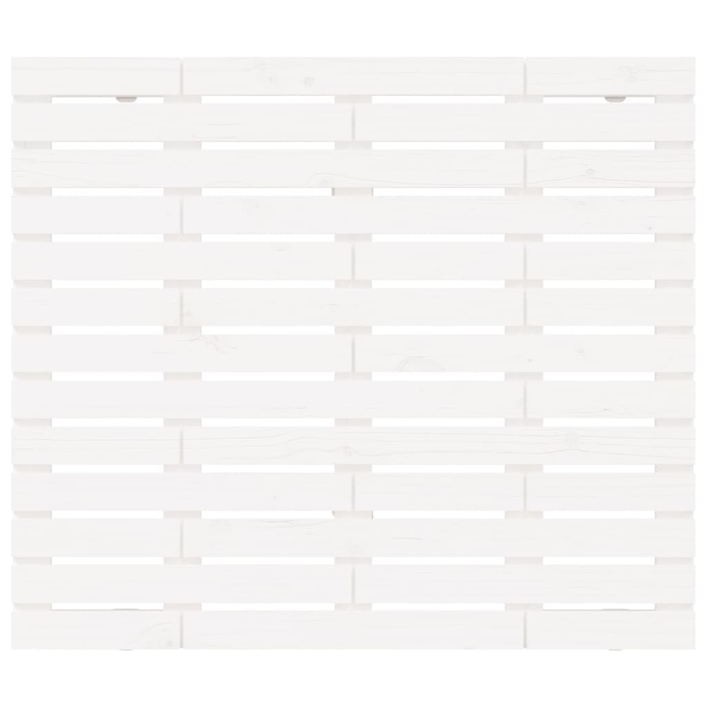 Wall Headboard White 146x3x91.5 cm Solid Wood Pine