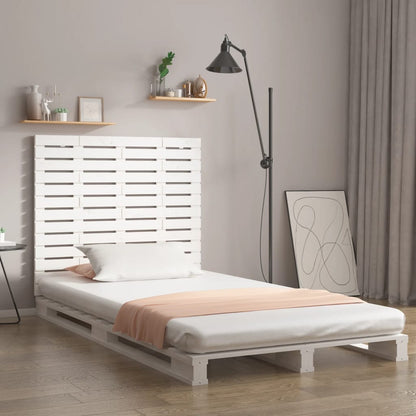 Wall Headboard White 146x3x91.5 cm Solid Wood Pine