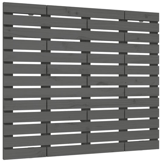Wall Headboard Grey 146x3x91.5 cm Solid Wood Pine