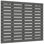 Wall Headboard Grey 146x3x91.5 cm Solid Wood Pine