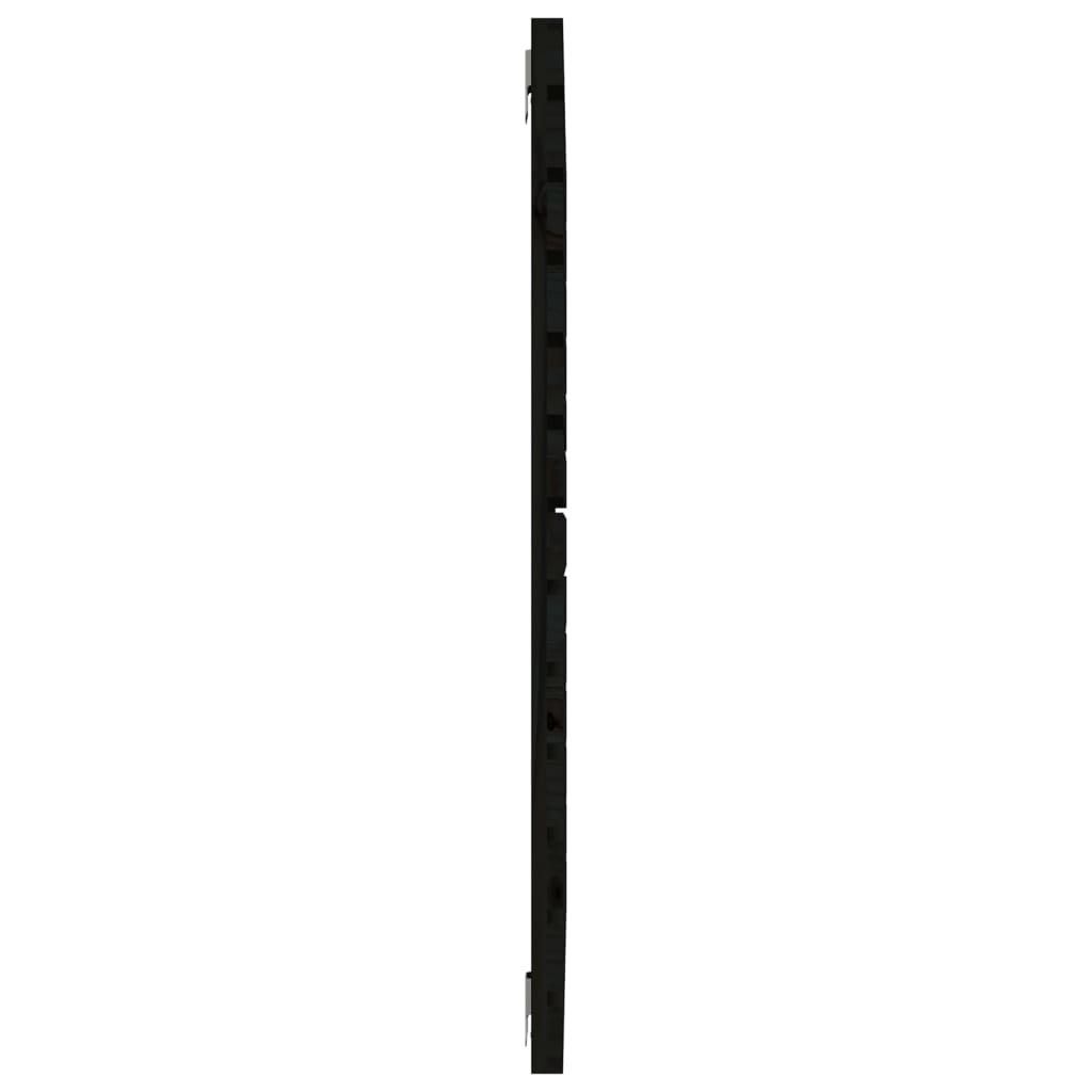Wall Headboard Black 146x3x91.5 cm Solid Wood Pine