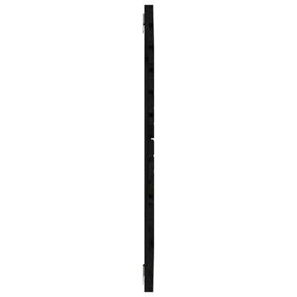 Wall Headboard Black 146x3x91.5 cm Solid Wood Pine