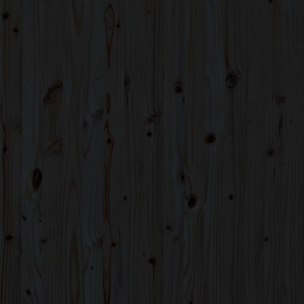 Wall Headboard Black 146x3x91.5 cm Solid Wood Pine