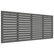 Wall Headboard Grey 156x3x91.5 cm Solid Wood Pine