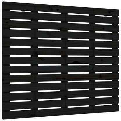 Wall Headboard Black 81x3x91.5 cm Solid Wood Pine
