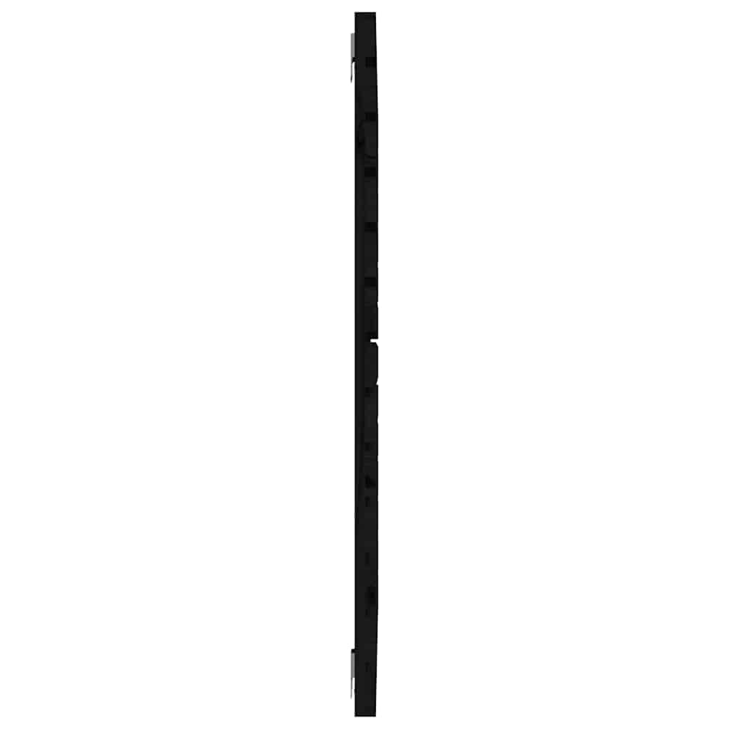 Wall Headboard Black 81x3x91.5 cm Solid Wood Pine