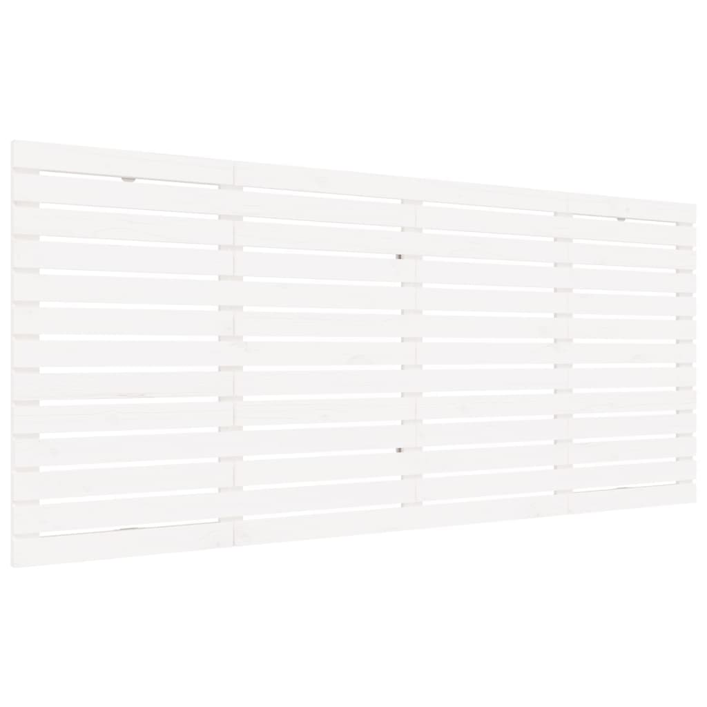Wall Headboard White 166x3x91.5 cm Solid Wood Pine