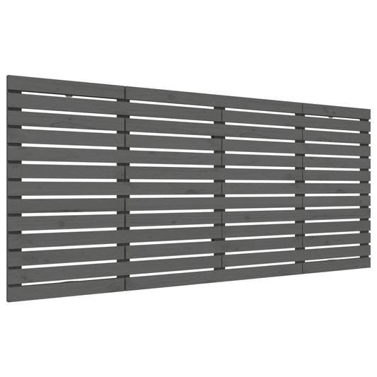 Wall Headboard Grey 166x3x91.5 cm Solid Wood Pine
