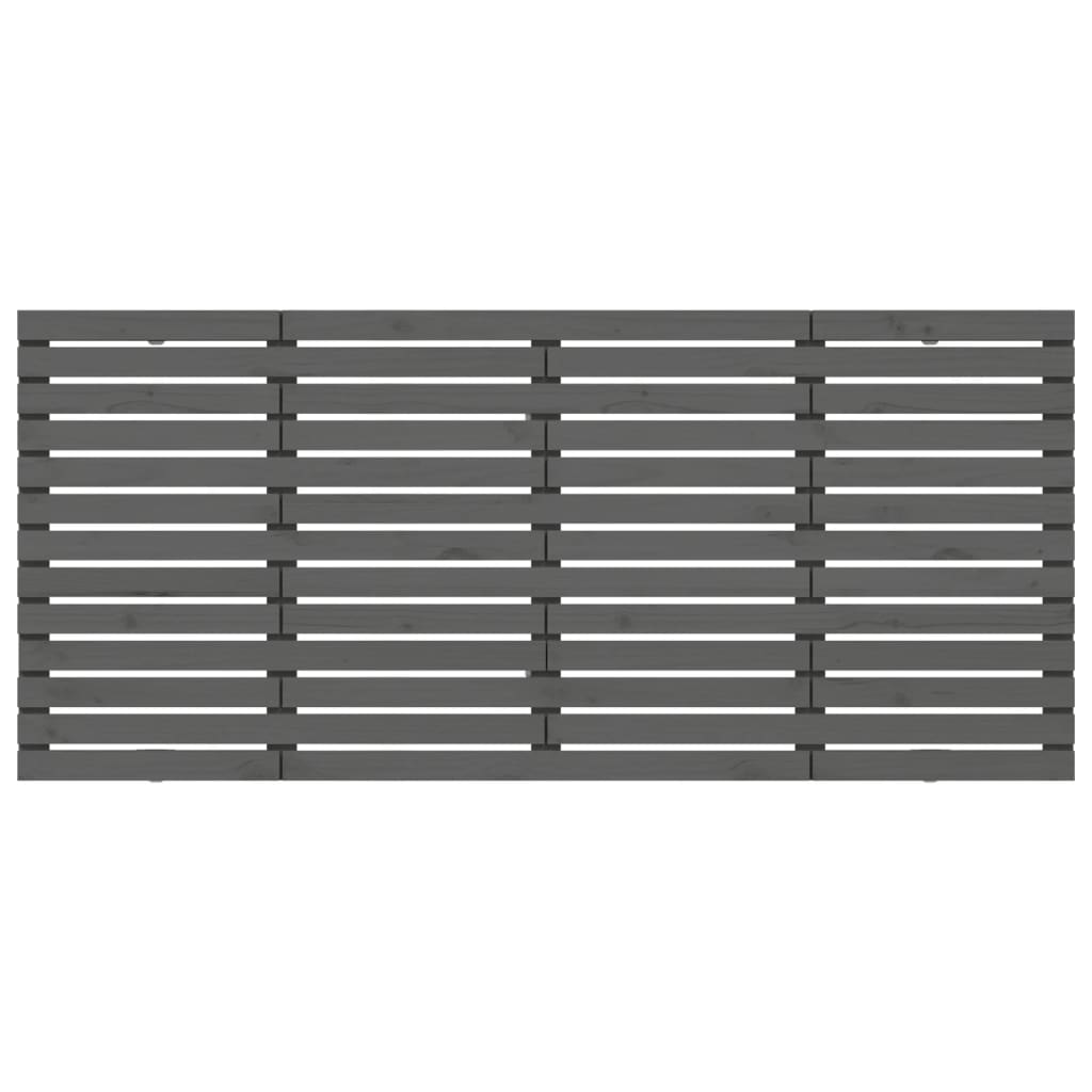 Wall Headboard Grey 166x3x91.5 cm Solid Wood Pine