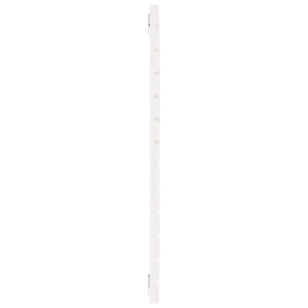 Wall Headboard White 141x3x91.5 cm Solid Wood Pine