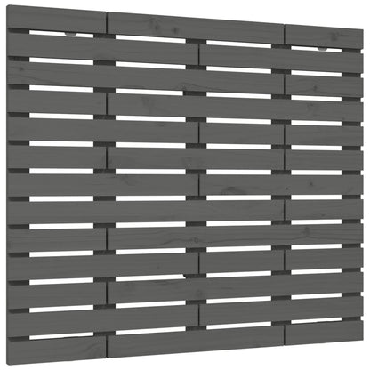 Wall Headboard Grey 141x3x91.5 cm Solid Wood Pine
