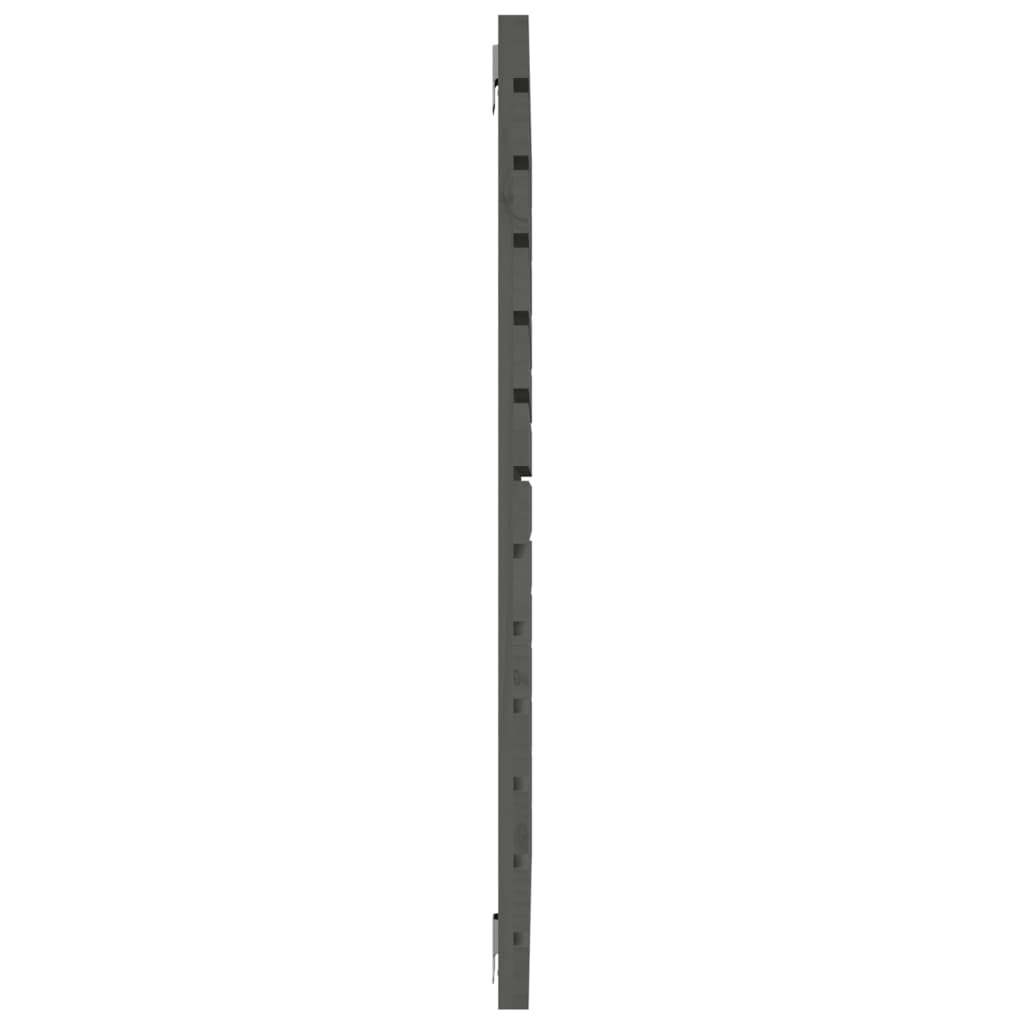 Wall Headboard Grey 141x3x91.5 cm Solid Wood Pine