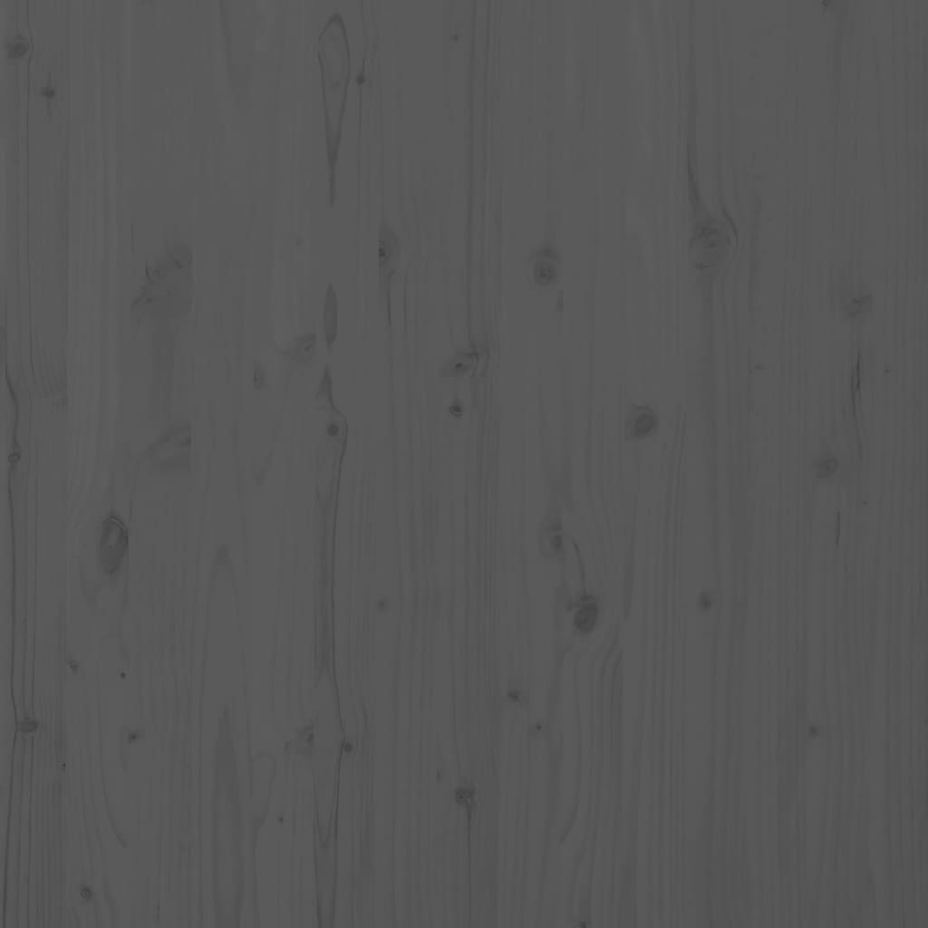 Wall Headboard Grey 141x3x91.5 cm Solid Wood Pine