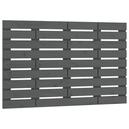 Wall Headboard Grey 106x3x63 cm Solid Wood Pine