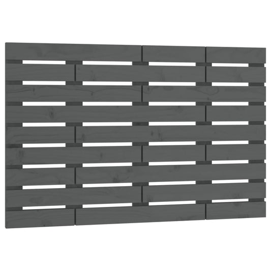 Wall Headboard Grey 106x3x63 cm Solid Wood Pine