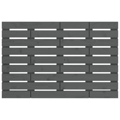 Wall Headboard Grey 106x3x63 cm Solid Wood Pine