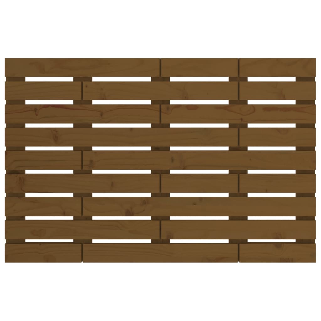 Wall Headboard Honey Brown 106x3x63 cm Solid Wood Pine