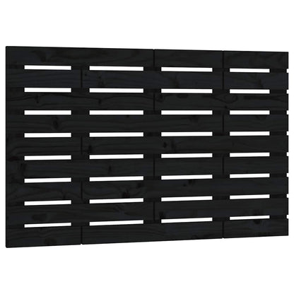 Wall Headboard Black 106x3x63 cm Solid Wood Pine