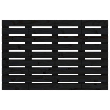 Wall Headboard Black 106x3x63 cm Solid Wood Pine