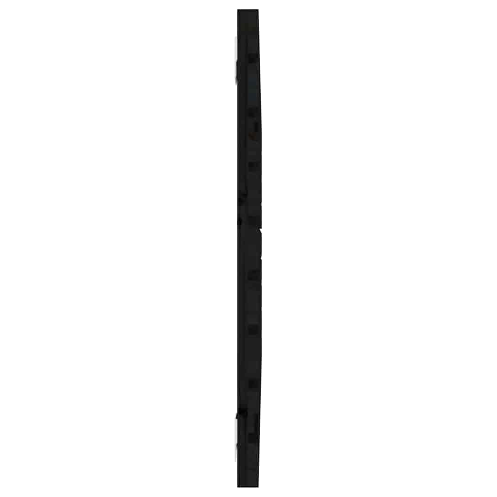 Wall Headboard Black 106x3x63 cm Solid Wood Pine