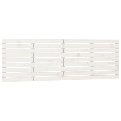 Wall Headboard White 206x3x63 cm Solid Wood Pine