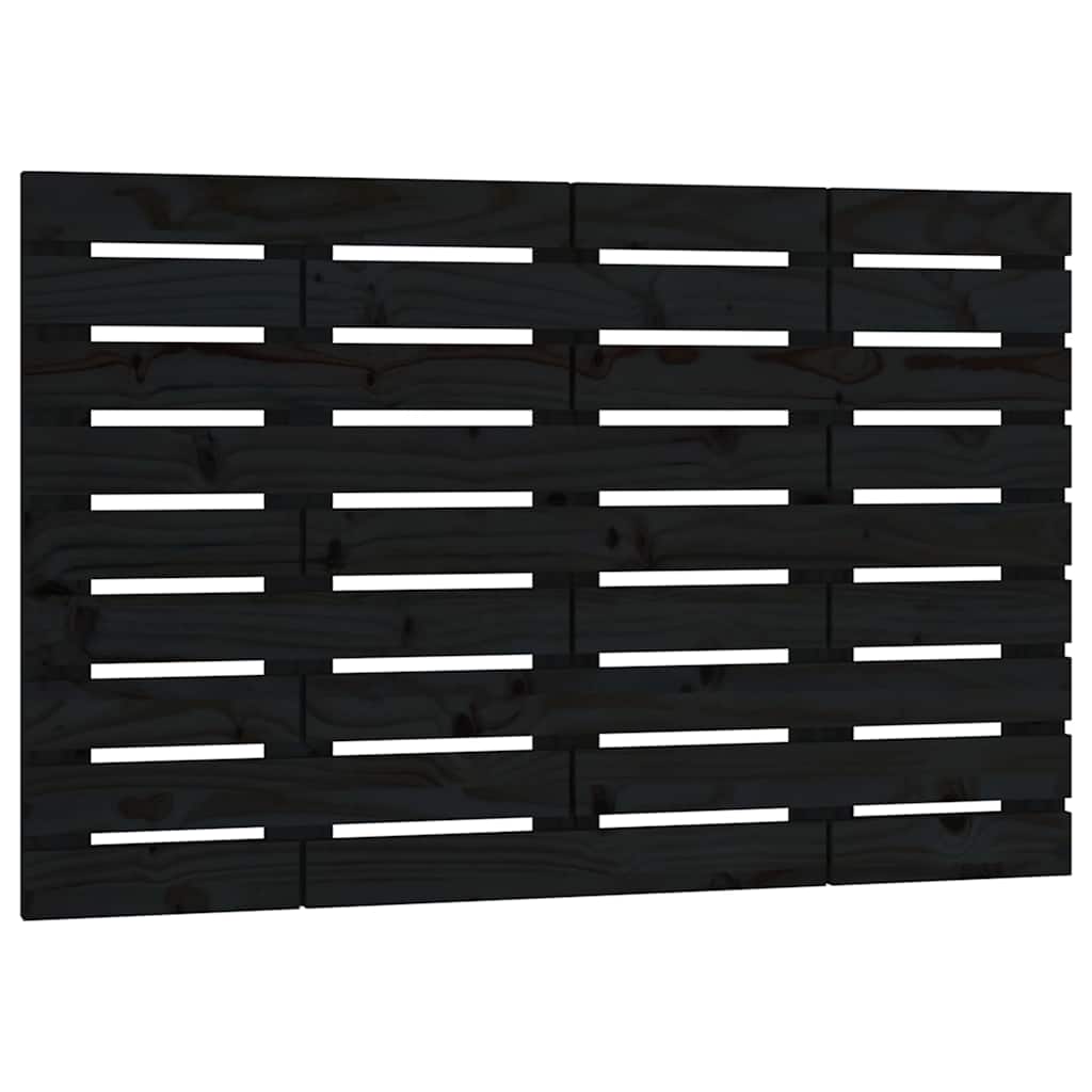 Wall Headboard Black 96x3x63 cm Solid Wood Pine