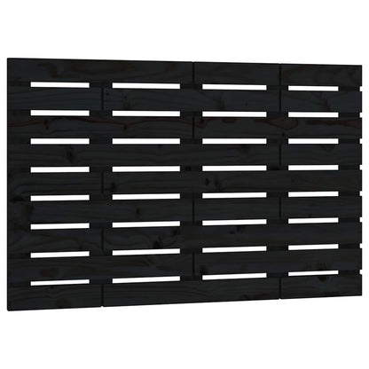 Wall Headboard Black 96x3x63 cm Solid Wood Pine