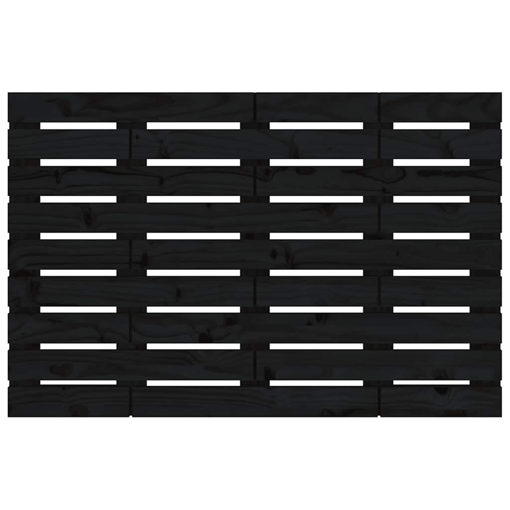Wall Headboard Black 96x3x63 cm Solid Wood Pine