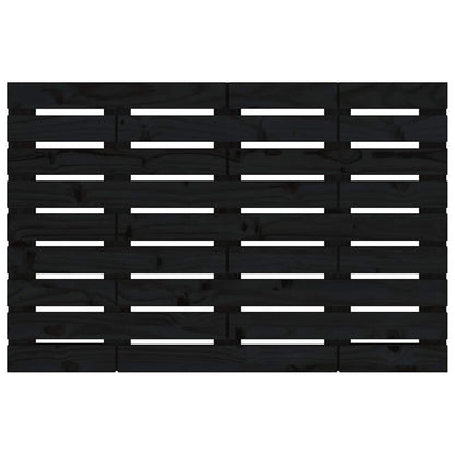 Wall Headboard Black 96x3x63 cm Solid Wood Pine