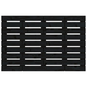 Wall Headboard Black 96x3x63 cm Solid Wood Pine