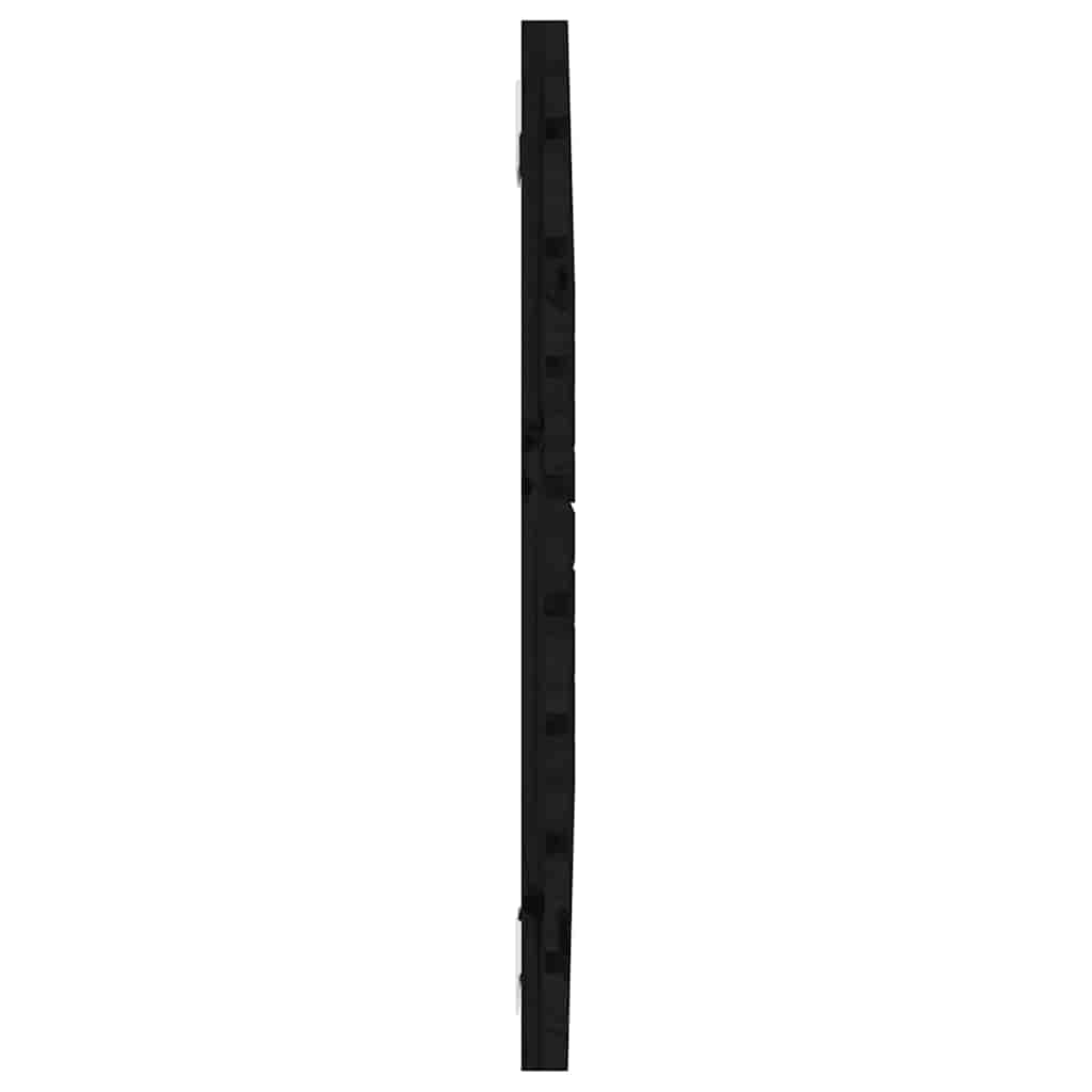 Wall Headboard Black 96x3x63 cm Solid Wood Pine