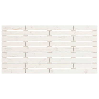 Wall Headboard White 126x3x63 cm Solid Wood Pine