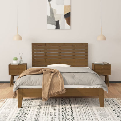 Wall Headboard Honey Brown 126x3x63 cm Solid Wood Pine