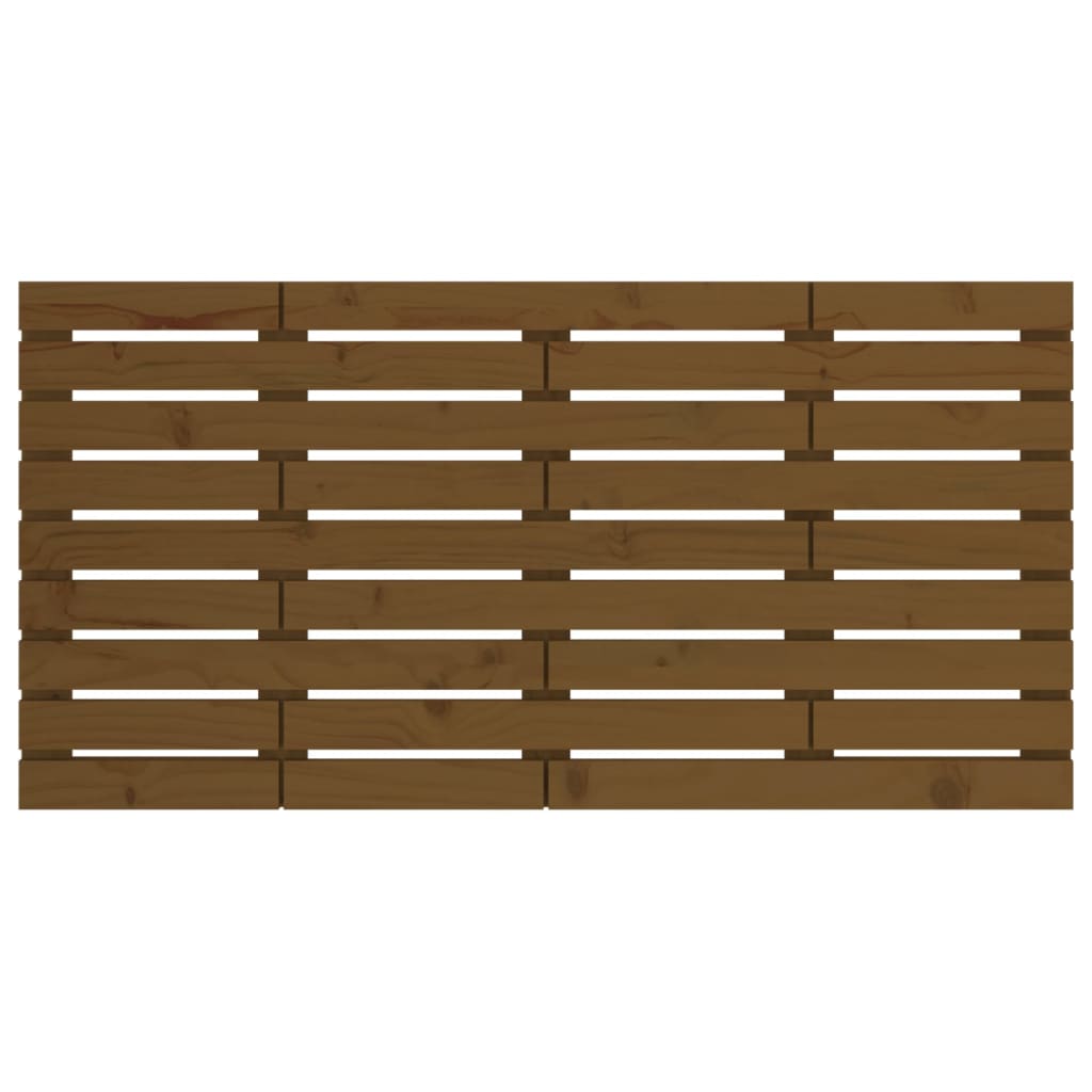 Wall Headboard Honey Brown 126x3x63 cm Solid Wood Pine