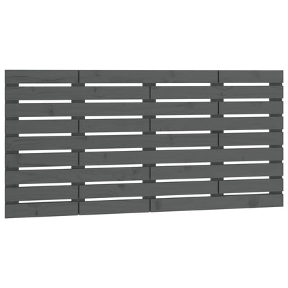 Wall Headboard Grey 146x3x63 cm Solid Wood Pine