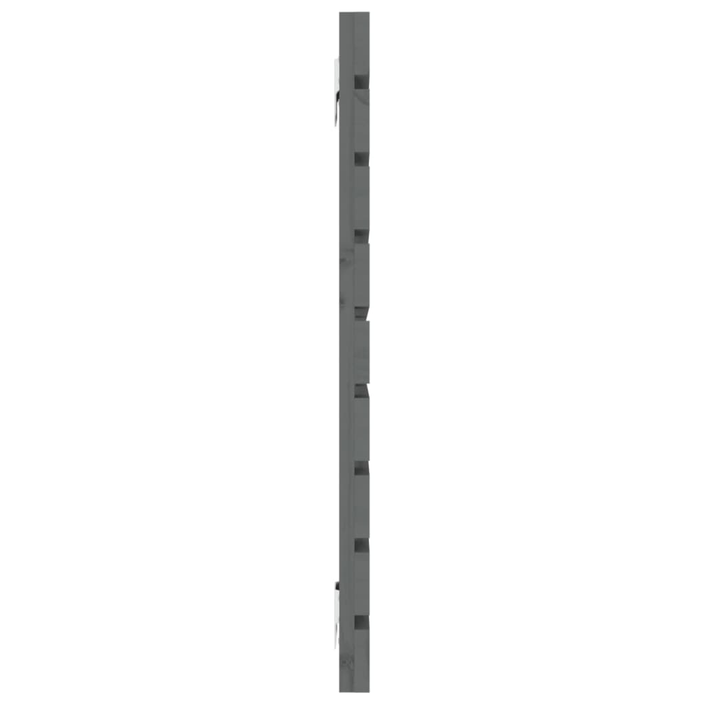 Wall Headboard Grey 146x3x63 cm Solid Wood Pine