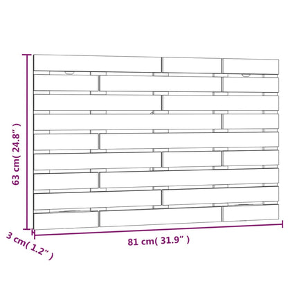 Wall Headboard 81x3x63 cm Solid Wood Pine
