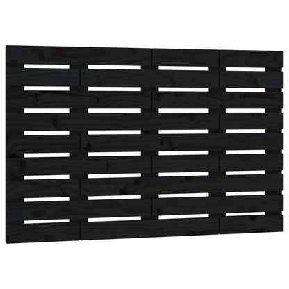 Wall Headboard Black 81x3x63 cm Solid Wood Pine