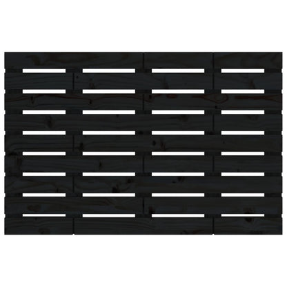 Wall Headboard Black 81x3x63 cm Solid Wood Pine