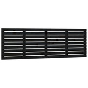 Wall Headboard Black 166x3x63 cm Solid Wood Pine